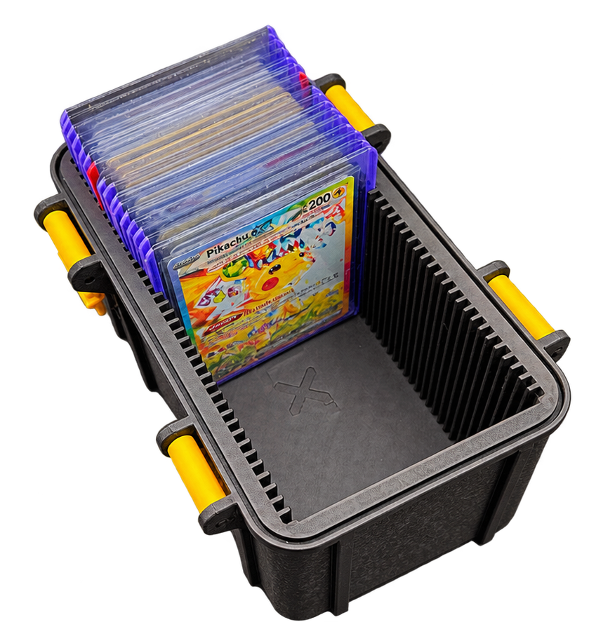 VaultGecko Top Loader Storage box holding protected cards